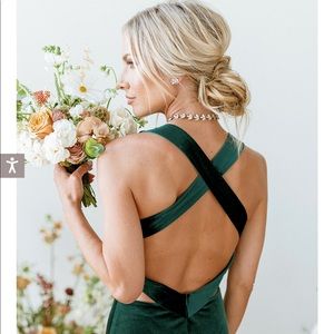 Revelry Dylan Velvet bridesmaid dress in Dusty Rose- 605* size 8